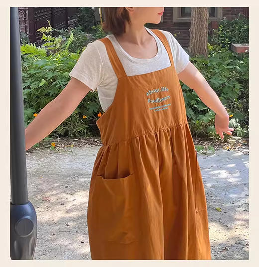 裁缝学苑AQ604加宽加大围裙纸样女装厨房家用新款大码防泼水工作服样板 商品图0