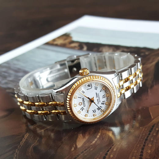 【9新】TITONI梅花726自动机械日期显示24MM（女款）宇宙系列精钢/镀金100326NJT19 商品图4