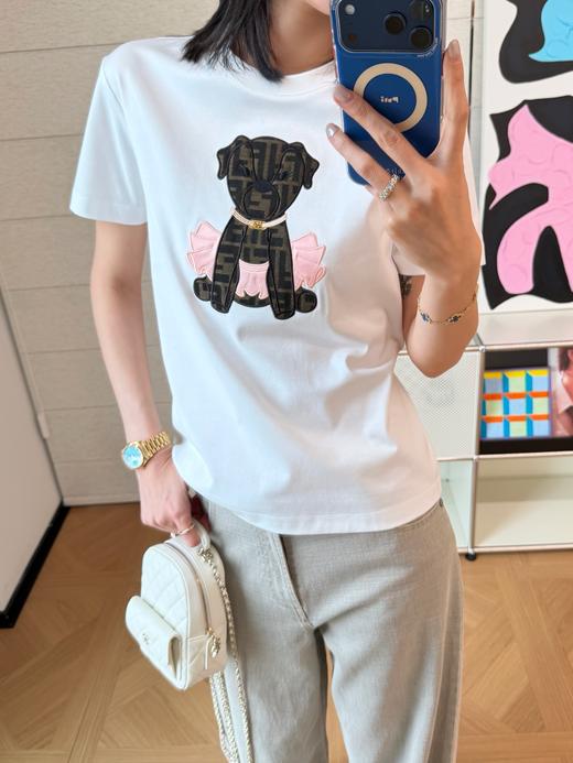 芬迪 全新上线老花小狗章仔白T 恤 商品图8