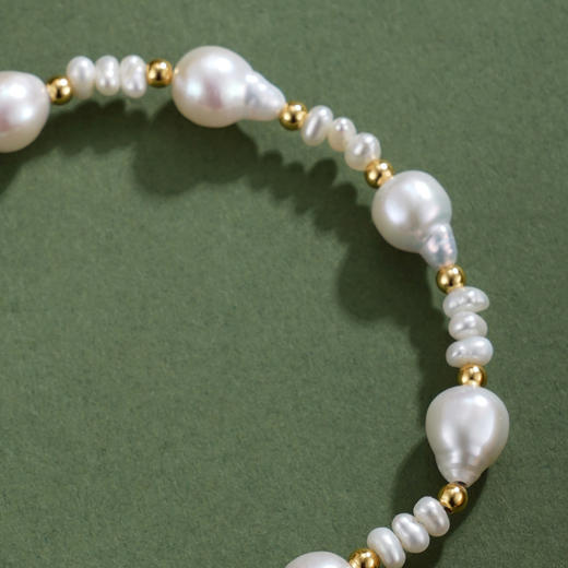 子佩集【潮汐妙华】银S925珍珠惜王妃手链【SGB0750001】镀金串珠2602 商品图2