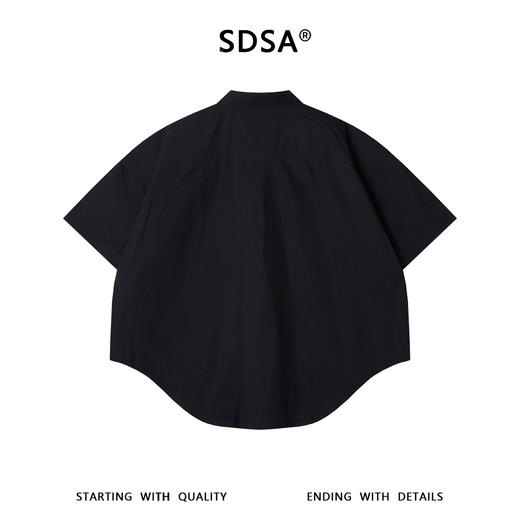 SDSA男装2026新款高贵轻奢复古工装立体多口袋弧形下摆短袖衬衫 商品图4