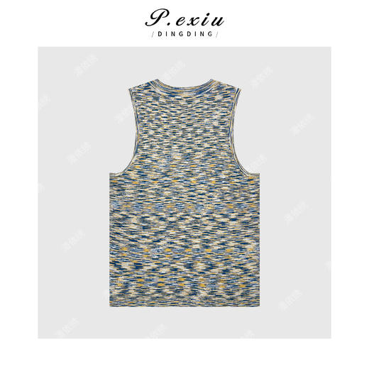 03-5潘依绣丁丁宠粉韩系慵懒杂色背心连衣裙Q6526 商品图1