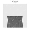 03-5潘依绣丁丁宠粉韩系简约拼格翻腰长裤休闲裤Q1553 商品缩略图2