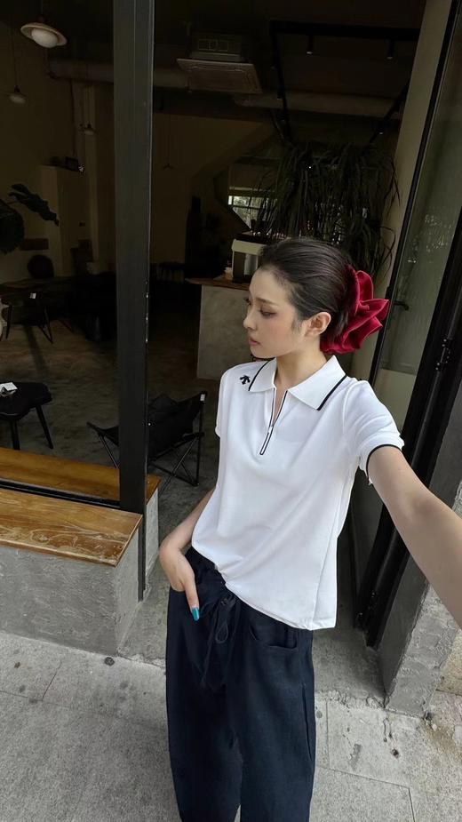 F032912春夏新品TRAINING系列压胶工艺女士短袖防晒POLO衫 商品图3