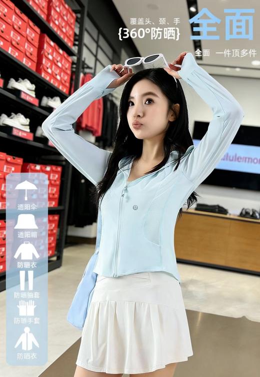 F032948夏季新品女款时尚透气网纱修身连帽防晒衣 商品图4