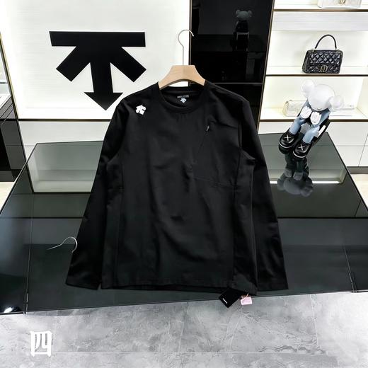 F032940基础款圆领休闲百搭情侣款高街打底衫长袖T恤 商品图5