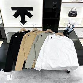 F032940基础款圆领休闲百搭情侣款高街打底衫长袖T恤