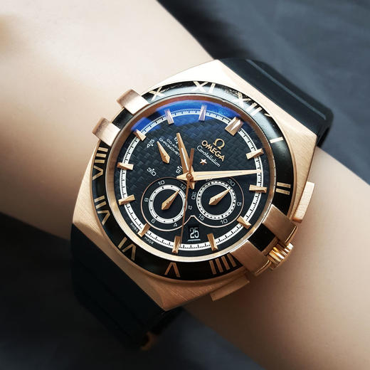 【95新】OMEGA 欧米茄121.62.41.50.01.001天文台认证同轴自动机械机芯日期显示、计时41MM（男款）星座系列18K玫瑰金280226NJT32 商品图8