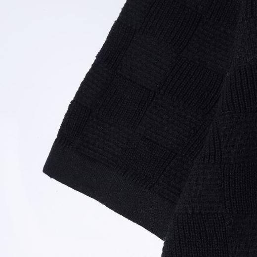 SDSA男装2026新款高贵轻奢潮牌简约棋盘格针织圆领短袖T恤百搭 商品图3