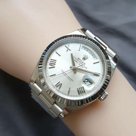 【95新】ROLEX 劳力士228239-0046天文台认证自动机械机芯日期、星期显示40MM（男款）星期日历型系列18K白金240326NJS15 商品图8