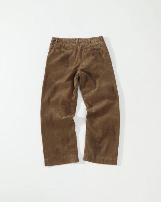 F032963耐磨补丁拼接直筒宽松剪裁棉质灯芯绒长裤 商品图2