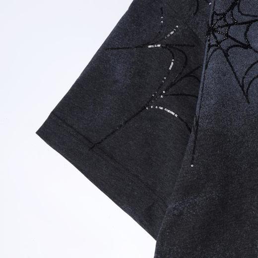 SDSA男装2026新款高贵轻奢潮牌蛛网亮片圆领短袖T恤扎染百搭上衣 商品图2