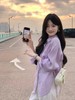 F032957春夏百搭柔雾紫亚麻松弛感微褶皱珠光纽扣衬衫 商品缩略图7