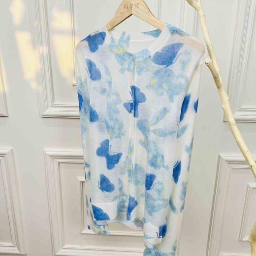 慵懒春日~水溶羊毛圆领显瘦款针织长袖开衫外套 商品图2