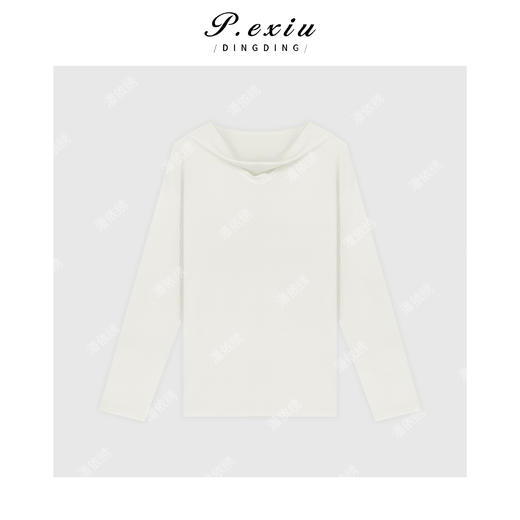 03-5潘依绣丁丁宠粉英伦风小围巾领长袖上衣Q48742 商品图0