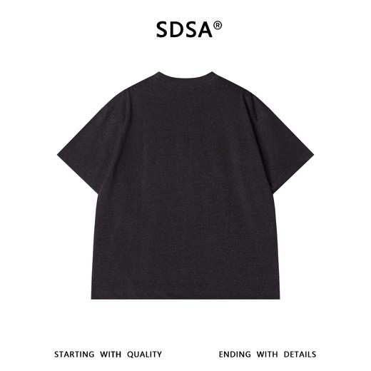 SDSA男装2026新款高贵轻奢潮牌撞色抽象笔触线条印花圆领短袖T恤 商品图4