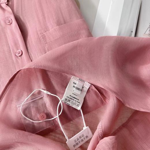F032951高奢系列夏季新款苎麻女士温柔C位粉苎麻轻薄防晒衬衫 商品图14