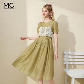 女装圆领短袖连衣裙+勾花小吊带Q2224323