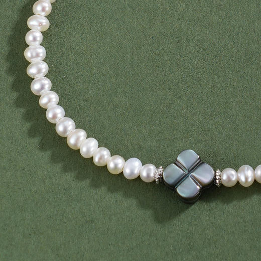 子佩集【幸运流年】银S925珍珠惜王妃手链【SPB0470001】螺钿四叶草2602 商品图2