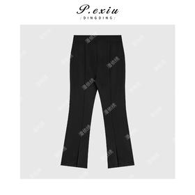 04-1潘依绣丁丁宠粉设计感修身气质喇叭形西裤 Q9846