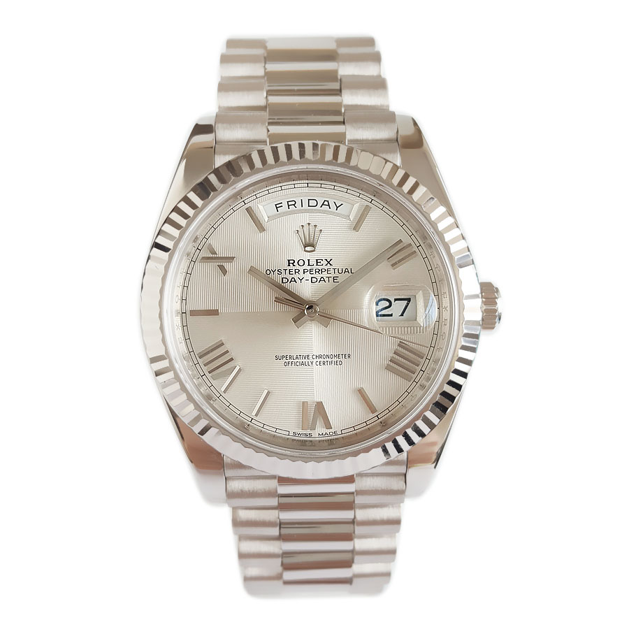 【95新】ROLEX 劳力士228239-0046天文台认证自动机械机芯日期、星期显示40MM（男款）星期日历型系列18K白金240326NJS15