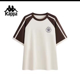 MJ/Kappa卡帕背靠背夏季2026新款运动短袖t恤男纯棉透气半袖休闲上衣  咖