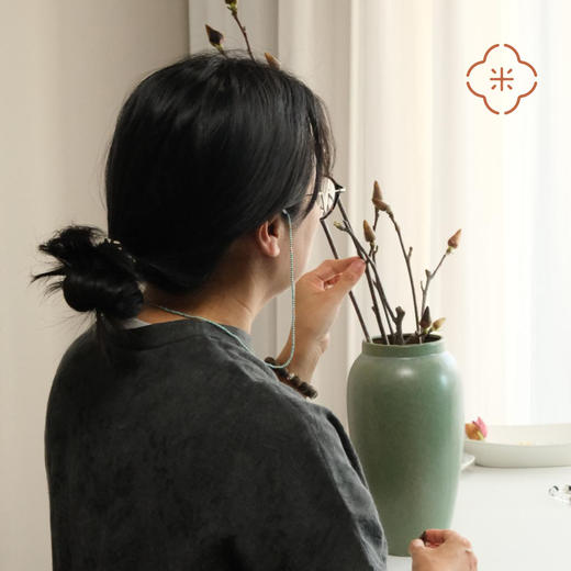 米马饰物 天然无优化绿松眼镜链 手工编织 给老花远视的米马姐姐 也给你 商品图2