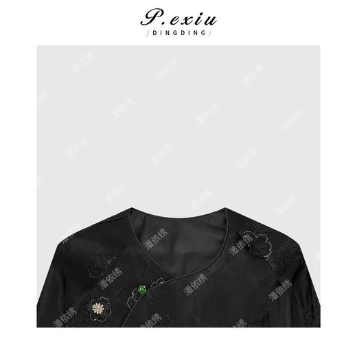 04-2潘依绣丁丁宠粉新中式国风立体刺绣上衣Q9215 商品图2