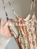 专柜实拍【波西米亚风！】拉夏贝尔/La Chapelle天丝+亚麻！法式碎花吊带连衣裙压褶可调节肩带收腰A字裙含流苏腰带 商品缩略图11