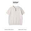 SDSA男装2026新款轻奢老钱风立体波浪纹半拉链翻领短袖T恤百搭 商品缩略图0