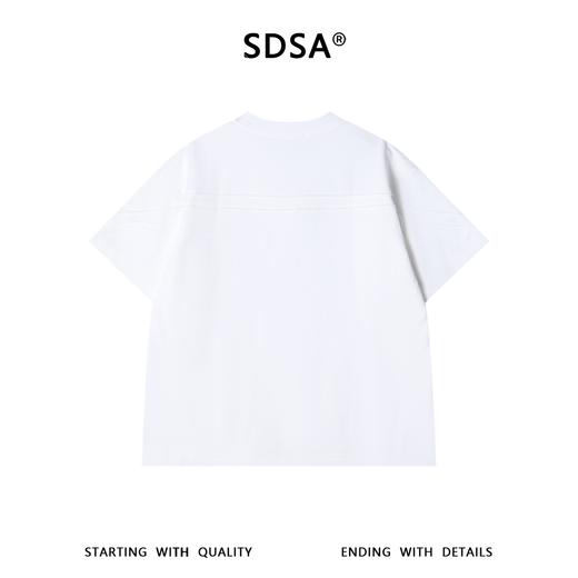 SDSA男装2026新款高贵轻奢潮牌毛边侧缝线金属小圆环短袖T恤百搭 商品图4