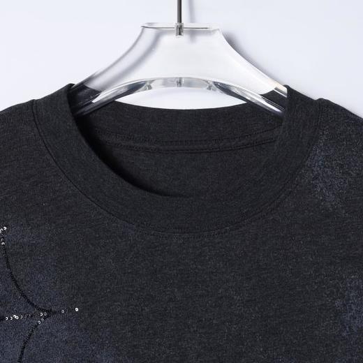 SDSA男装2026新款高贵轻奢潮牌蛛网亮片圆领短袖T恤扎染百搭上衣 商品图1