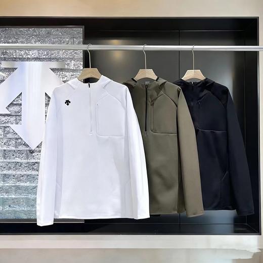 F032943轻薄舒适透气半拉链机能休闲连帽卫衣外套 商品图0