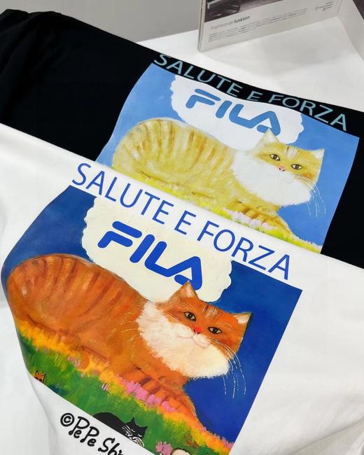 F032931联名款小猫印花休闲宽松情侣款短袖T恤 商品图10