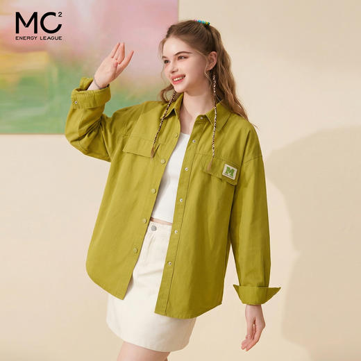 女装翻领袋盖订标长袖衬衣-8807C4212009 商品图1