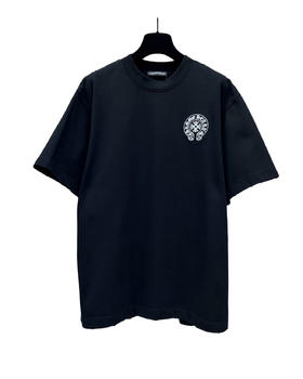 中性款破损刺绣短袖T恤he009