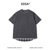 SDSA男装2026新款轻奢韩版爱心下摆拼接假两件短袖T恤百搭时尚潮 商品缩略图0