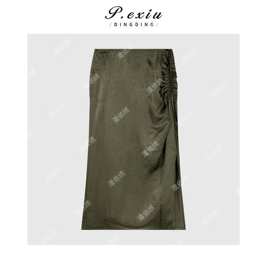 04-1潘依绣丁丁宠粉小众设计肌理感褶皱包臀半身裙Q13945 商品图0