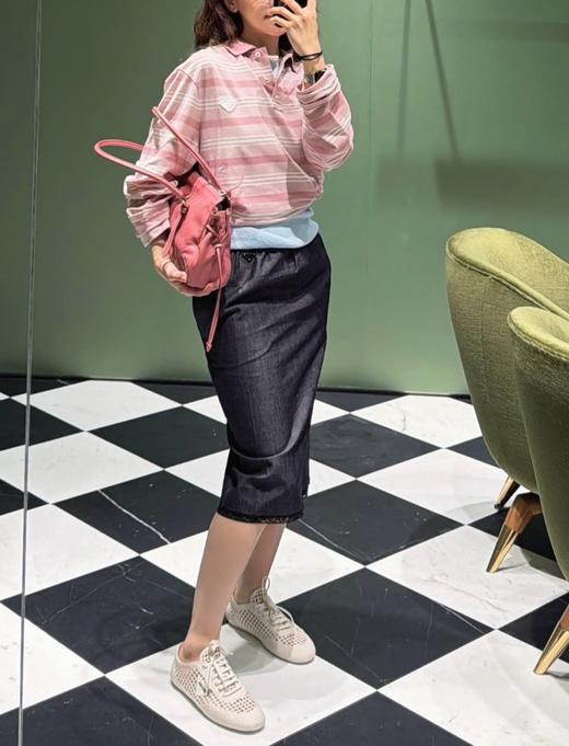 女款棉麻蕾丝牛仔半裙he020 商品图3