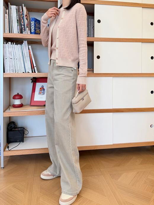 芬迪 新款杏粉色老花针织开衫 商品图4