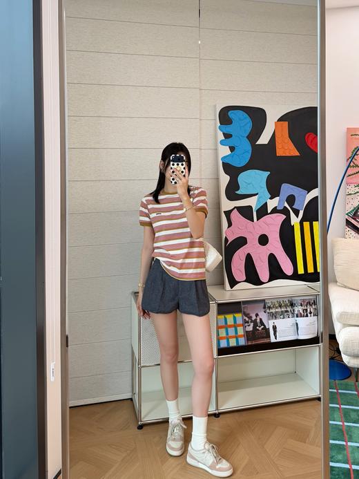 普拉达 26Ss新款条纹针织T（MM） 商品图3