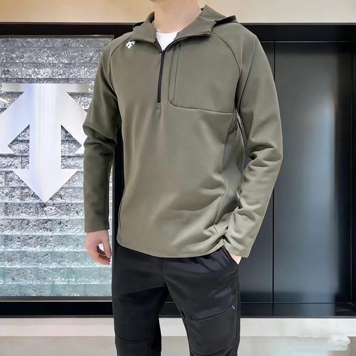 F032943轻薄舒适透气半拉链机能休闲连帽卫衣外套 商品图4