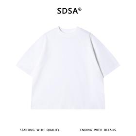 SDSA男装2026新款高贵轻奢纯色高级感分割线设计圆领短袖T恤百搭