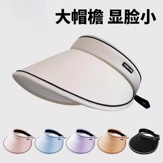 夏季可折叠空顶遮阳帽子 防紫外线无痕遮脸防晒帽 夏天户外太阳帽女 商品图2