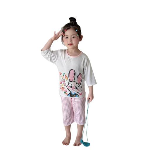 【59.9元起2套】安美雅儿童天丝莱赛尔休闲家居服 夏季柔顺清凉七分袖七分裤空调服睡衣 商品图4