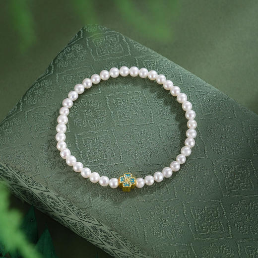 子佩集【幸运如愿】珍珠惜王妃手链【AYSL12】四叶草镀金2602 商品图0