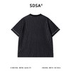 SDSA男装2026新款高贵轻奢竖纹肌理撞色明线宽松短袖T恤百搭休闲 商品缩略图4