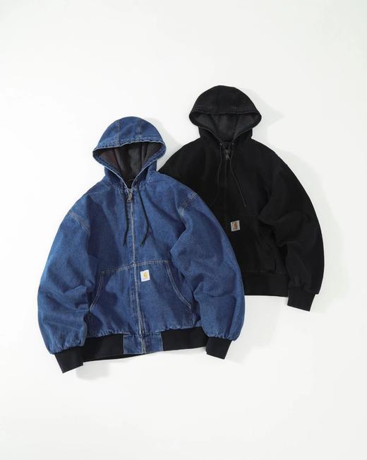 F032962美式工装风水洗做旧牛仔工装连帽夹克外套男女同款 商品图0