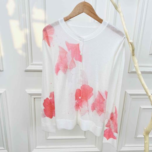 慵懒春日~水溶羊毛圆领显瘦款针织长袖开衫外套 商品图3