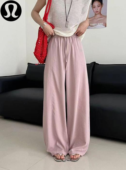 F032910春夏季新款韩系温柔感简约亚麻混纺锦棉弯刀裤阔腿裤 商品图7